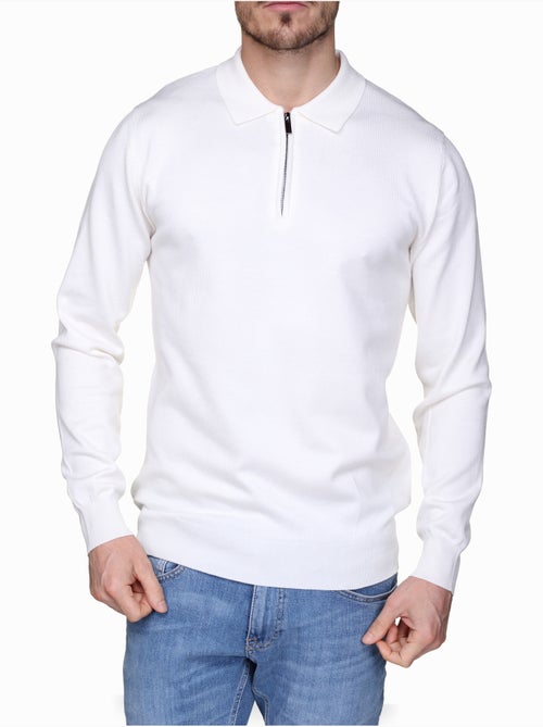 Pull col polo à zip - Frilivin - Kiabi