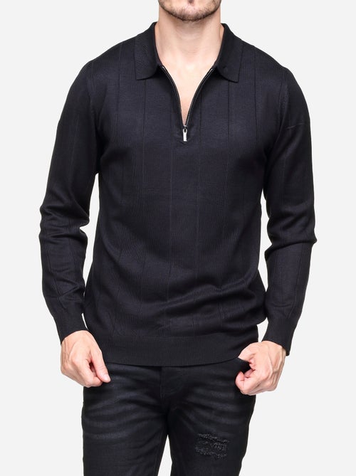 Pull col polo à zip - Frilivin - Kiabi