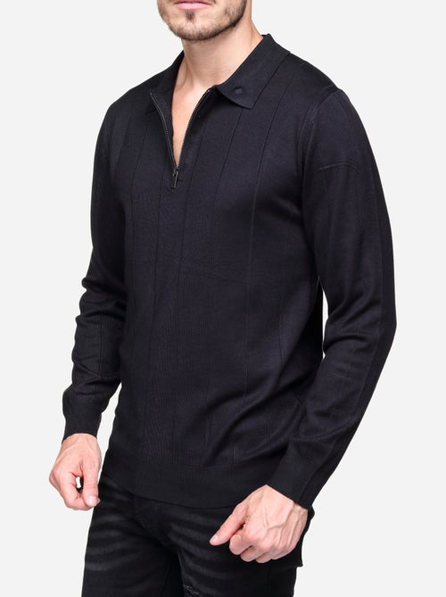 Pull col polo à zip - Frilivin - Kiabi