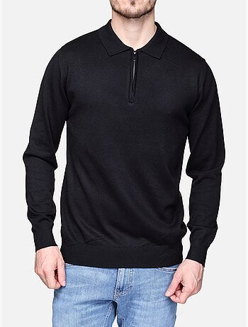 Pull col polo à zip - Frilivin