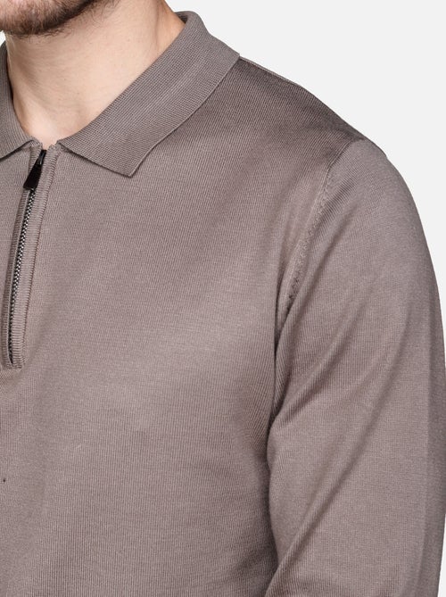 Pull col polo à zip - Frilivin - Kiabi