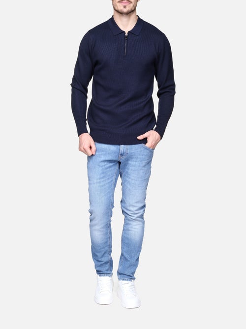 Pull col polo à zip - Kiabi Pull col polo à zip - Kiabi