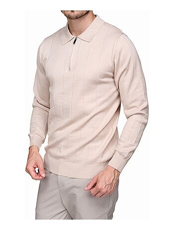 Pull col polo à zip - Frilivin