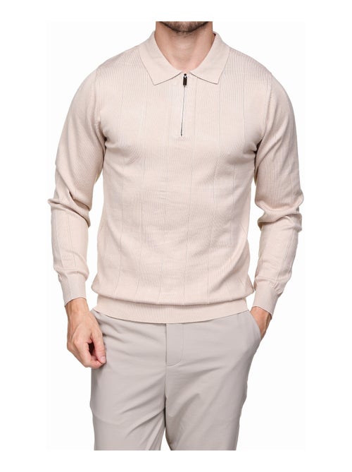 Pull col polo à zip - Kiabi Pull col polo à zip - Kiabi