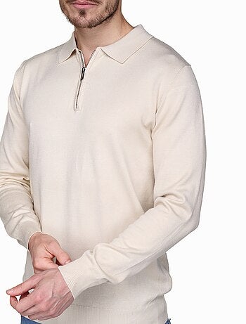 Pull col polo à zip