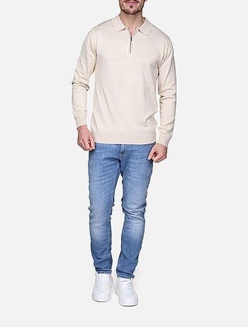 Pull col polo à zip