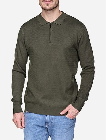 Pull col polo à zip - Frilivin