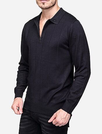 Pull col polo à zip - Frilivin