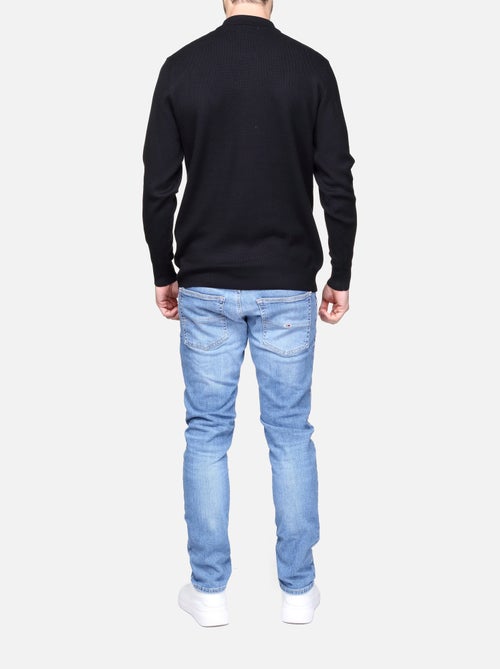 Pull col polo à zip - Kiabi