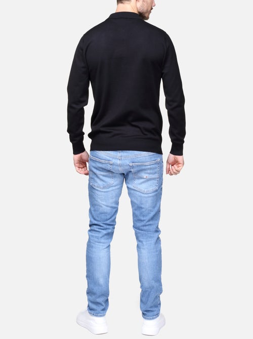 Pull col polo à zip - Kiabi