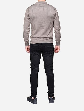 Pull col polo à zip