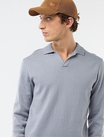Pull col polo en maille
