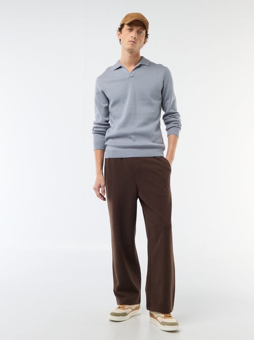 Pull col polo en maille - Kiabi