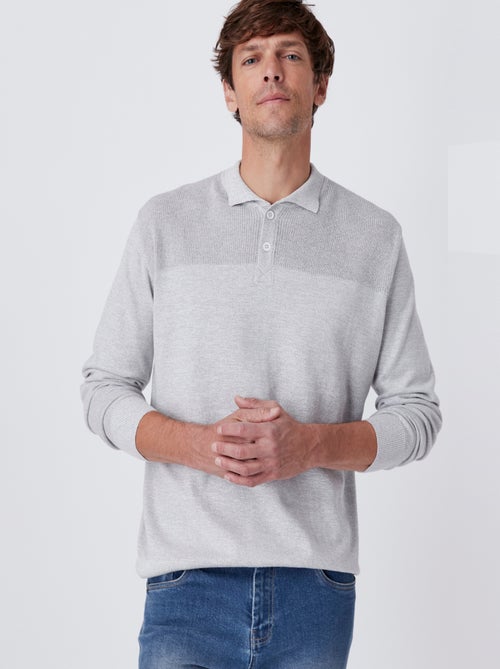Pull col polo fantaisie - Damart - Kiabi