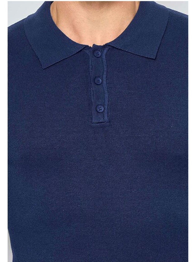 Pull col polo Kebello Bleu - Kiabi