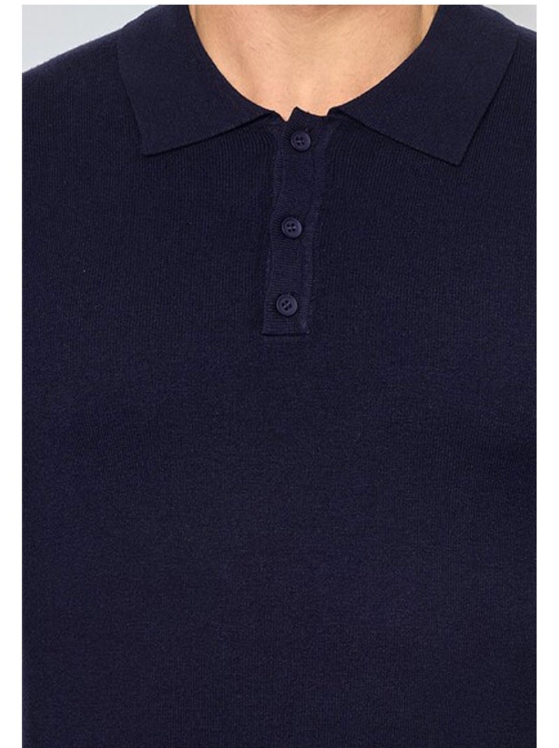 Pull col polo Kebello Bleu marine - Kiabi