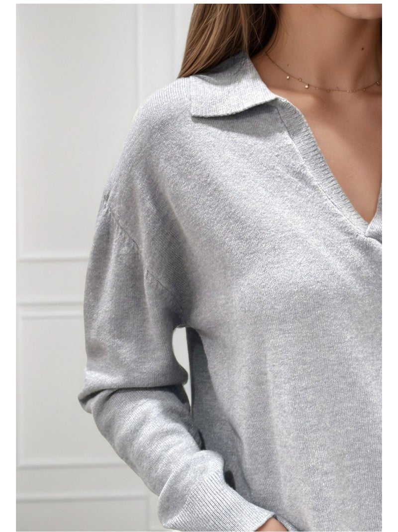 Pull col Polo Kebello Gris - Kiabi
