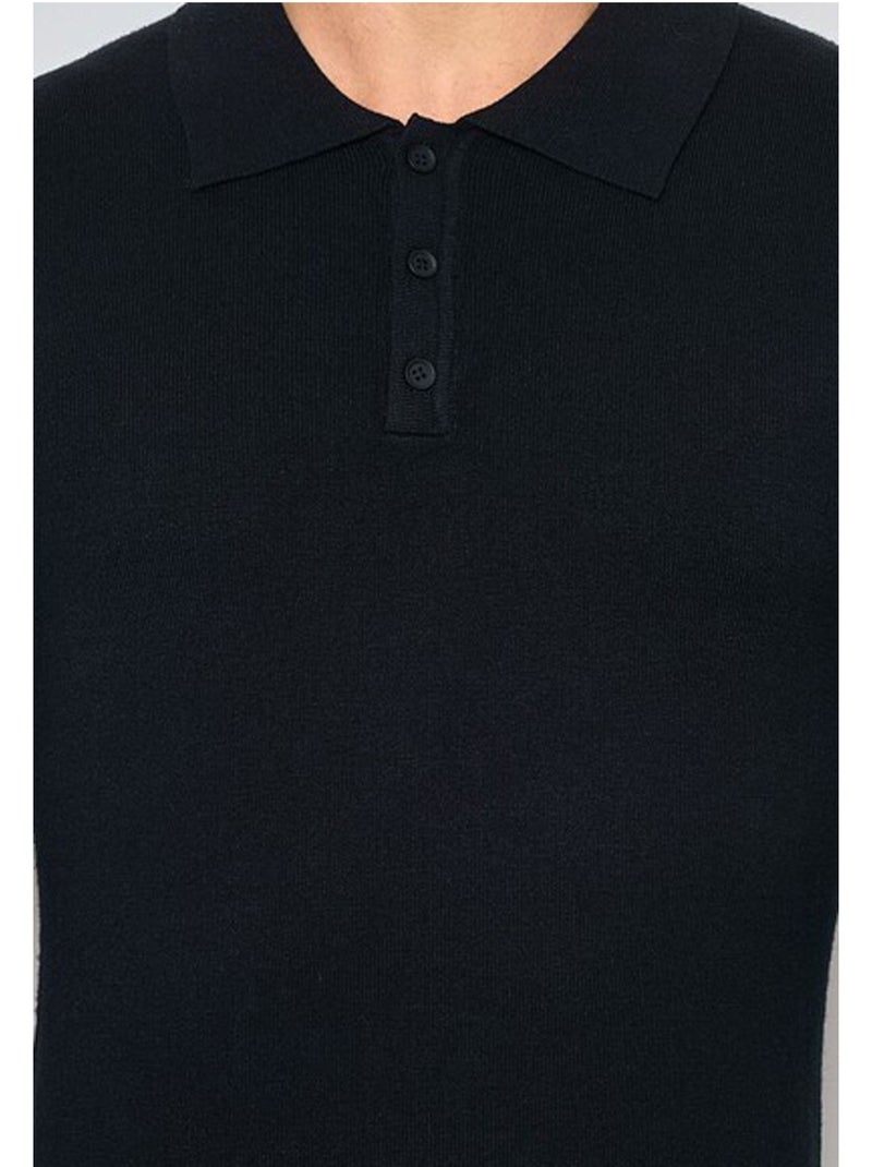Pull col polo Kebello Noir Noir - Kiabi