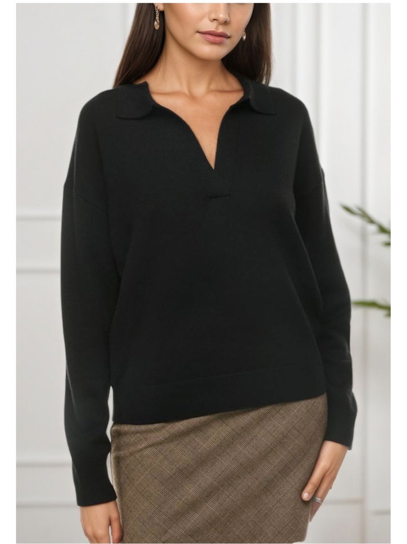 Pull col Polo Kebello Noir Noir - Kiabi