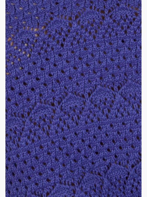 Pull col polo maille ajourée - Damart - Kiabi