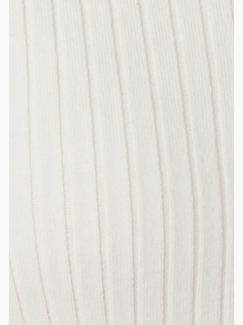 Pull col polo maille côtelée - Damart Blanc - Kiabi