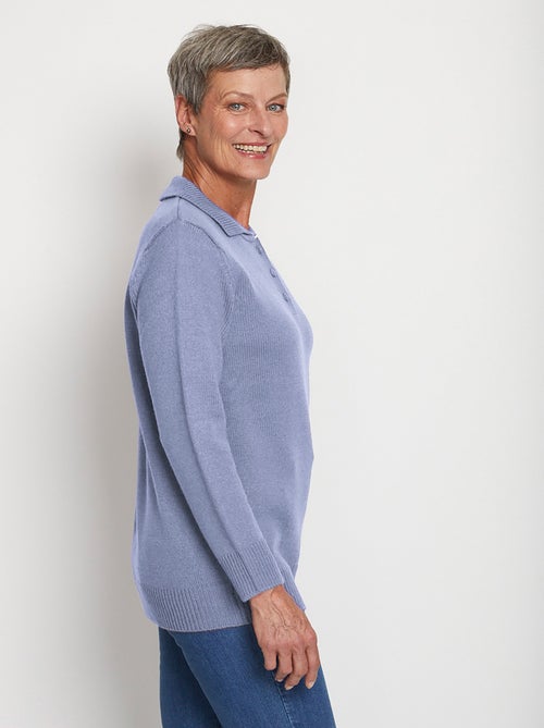 Pull col polo maille épaisse - Afibel - Kiabi