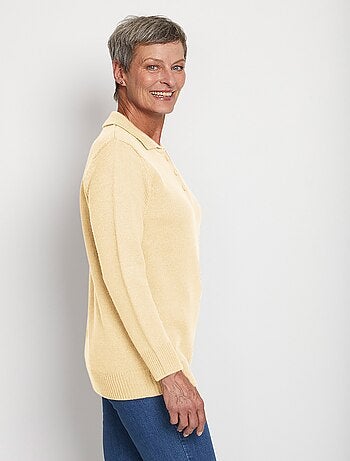 Pull col polo maille épaisse
