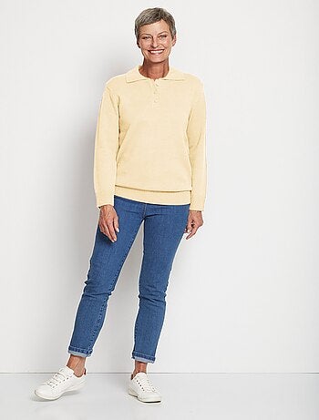 Pull col polo maille épaisse