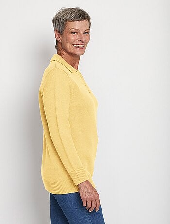 Pull col polo maille épaisse