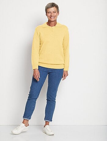 Pull col polo maille épaisse
