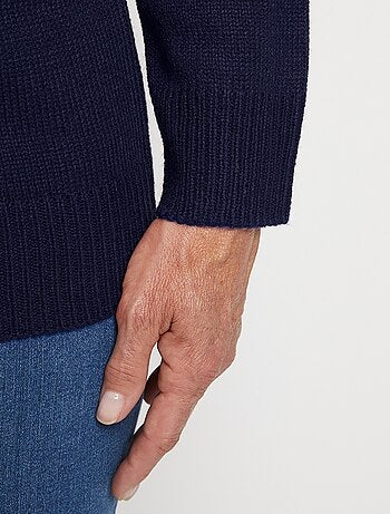 Pull col polo maille épaisse
