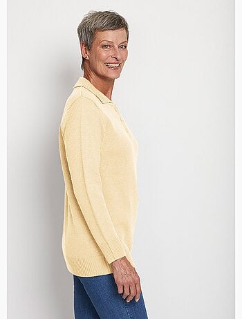 Pull col polo maille épaisse