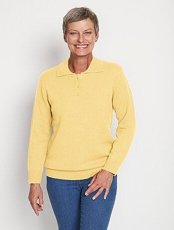 Pull col polo maille épaisse