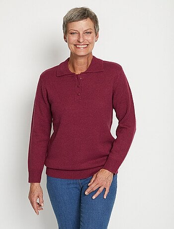 Pull col polo maille épaisse