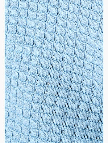 Pull col polo maille gaufrée - Damart