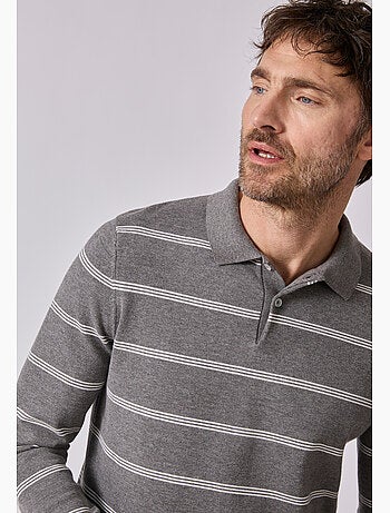 Pull col polo rayé - Damart