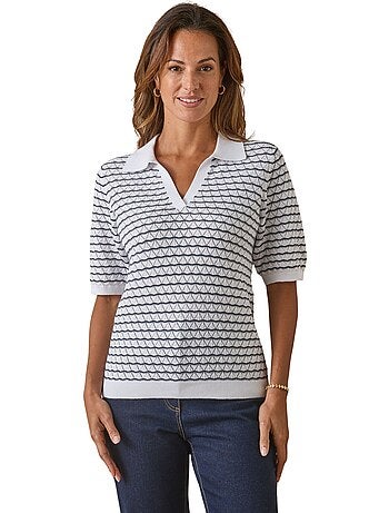 Pull col polo rayé - DAXON