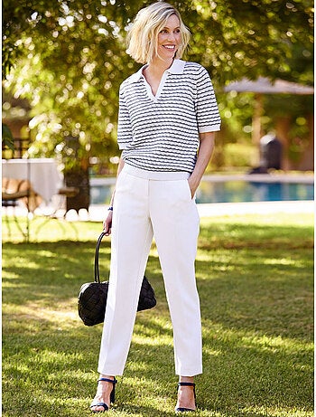 Pull col polo rayé - DAXON