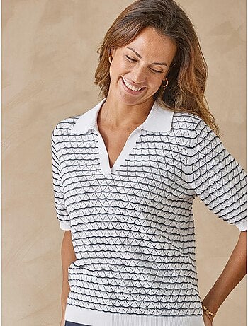 Pull col polo rayé - DAXON