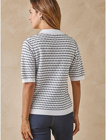 Pull col polo rayé - DAXON