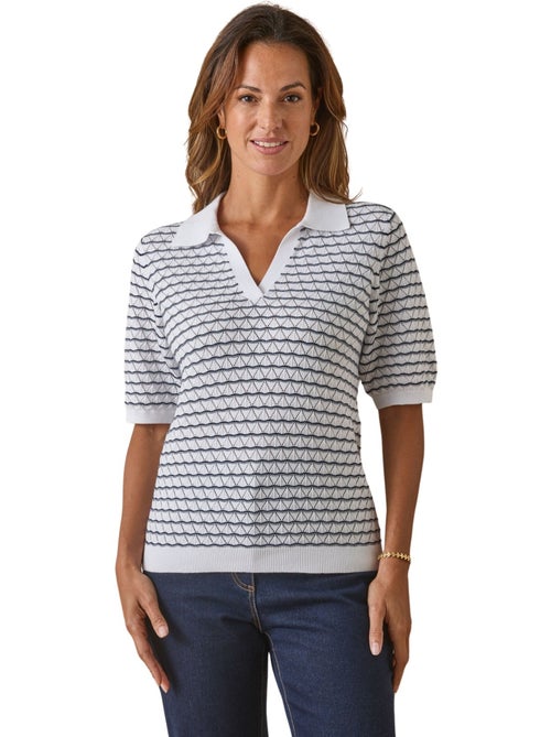 Pull col polo rayé - DAXON - Kiabi