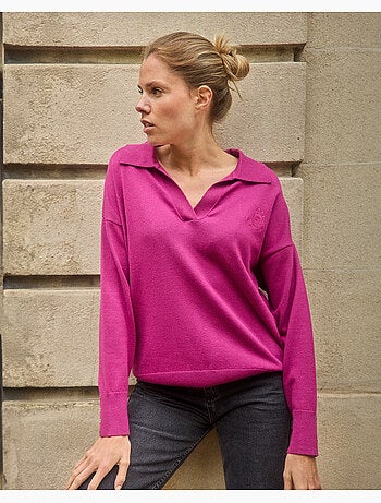 PULL COL POLO S HERITAGE STRAWBERRY
