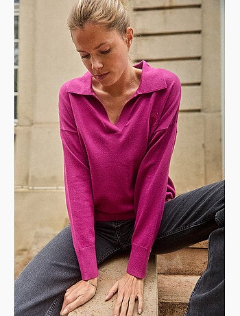 PULL COL POLO S HERITAGE STRAWBERRY