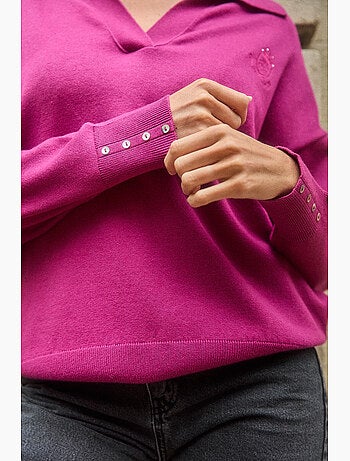 PULL COL POLO S HERITAGE STRAWBERRY