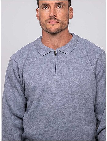 Pull col polo zippé larmoti