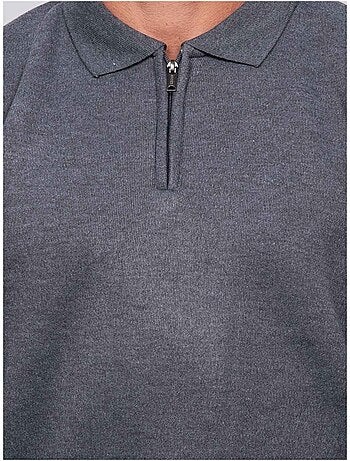 Pull col polo zippé larmoti
