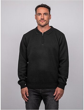 Pull col polo zippé larmoti