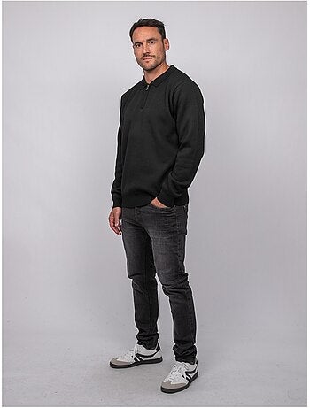 Pull col polo zippé larmoti