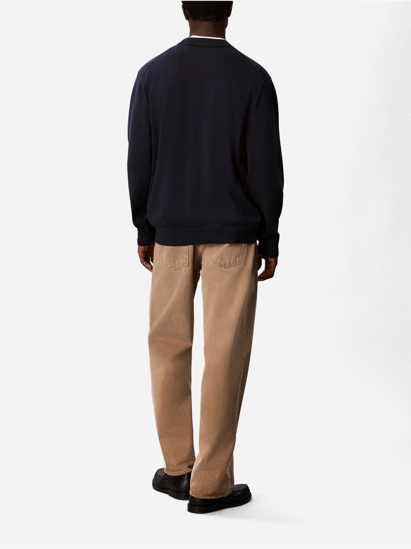 Pull col rond - calvin klein Bleu foncé - Kiabi