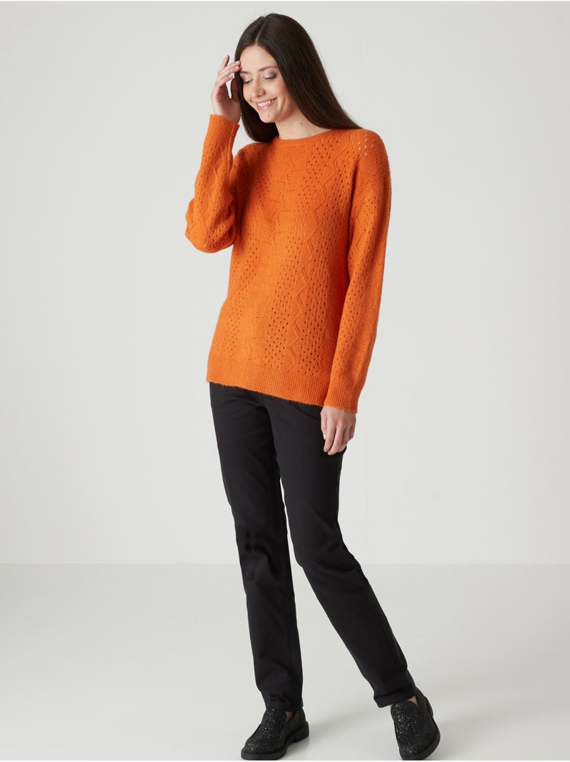 Pull col rond - DAXON Orange - Kiabi